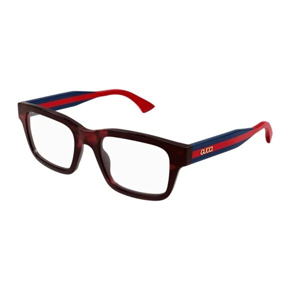 NEW GUCCI EYEGLASSES RED HAVANA BLUE UNISEX EYEWEAR GUCCI GG1865O 009
